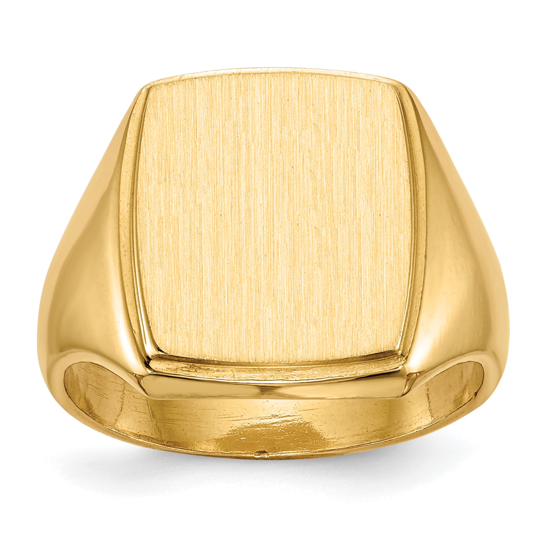 14k 13.0x14.5mm Closed Back Mens Signet Ring RS327