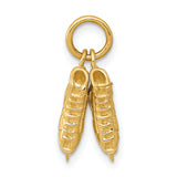 14k 3-D Pair Of Ice Skates Charm A0166