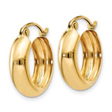14k 4.75x16mm Polished Round Hoop Earrings TF140
