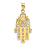 14k Hamsa Hand of God Filigree Pendant XR1398