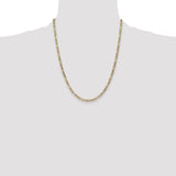14K 10 inch 3.5mm Semi-Solid Figaro with Lobster Clasp Anklet BC93