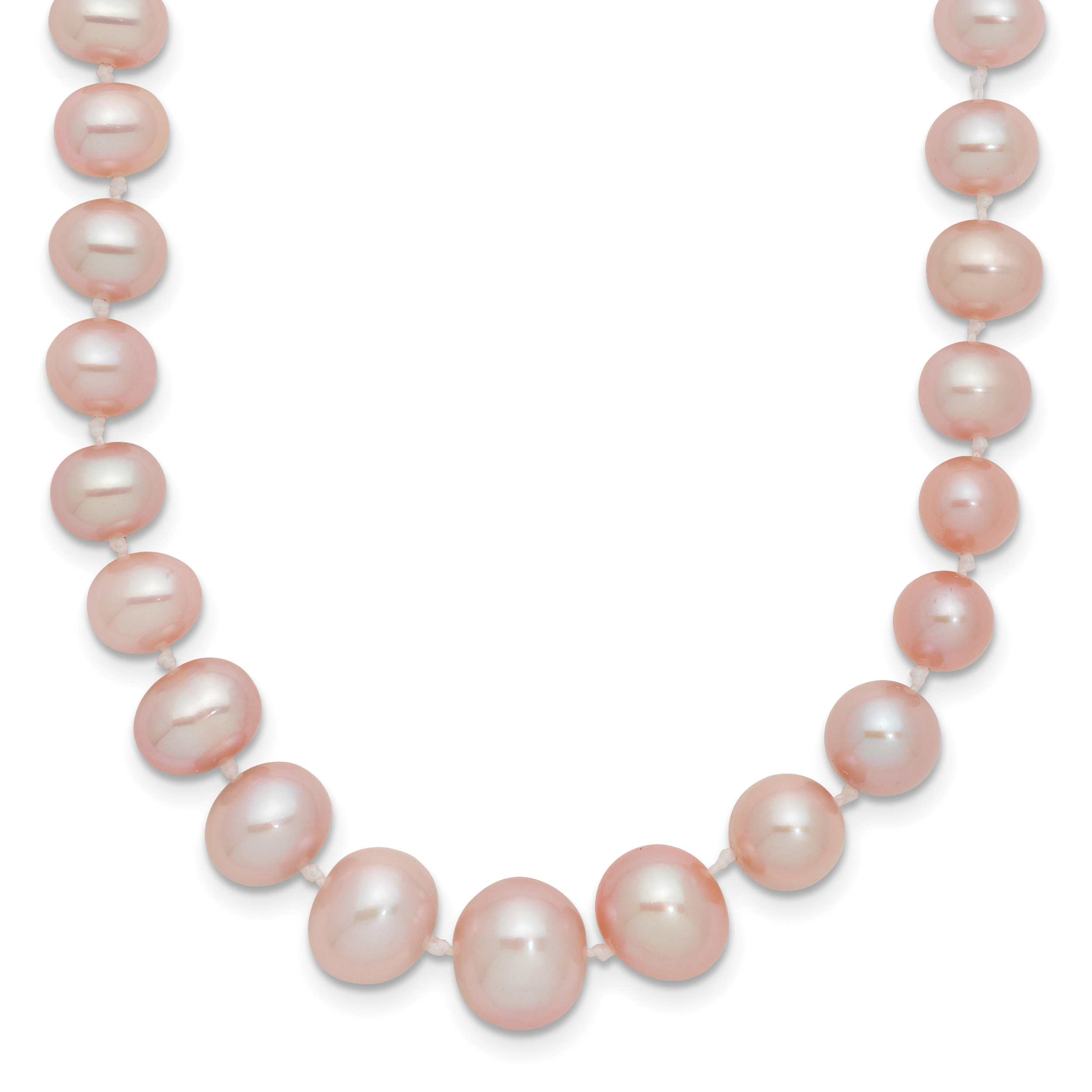 14k 4-8mm Purple Freshwater Cultured Pearl Graduated 18 inch Necklace XF388