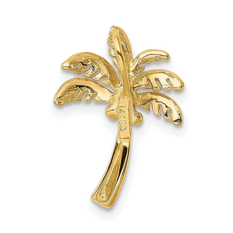14k Palm Tree Chain Slide K4914