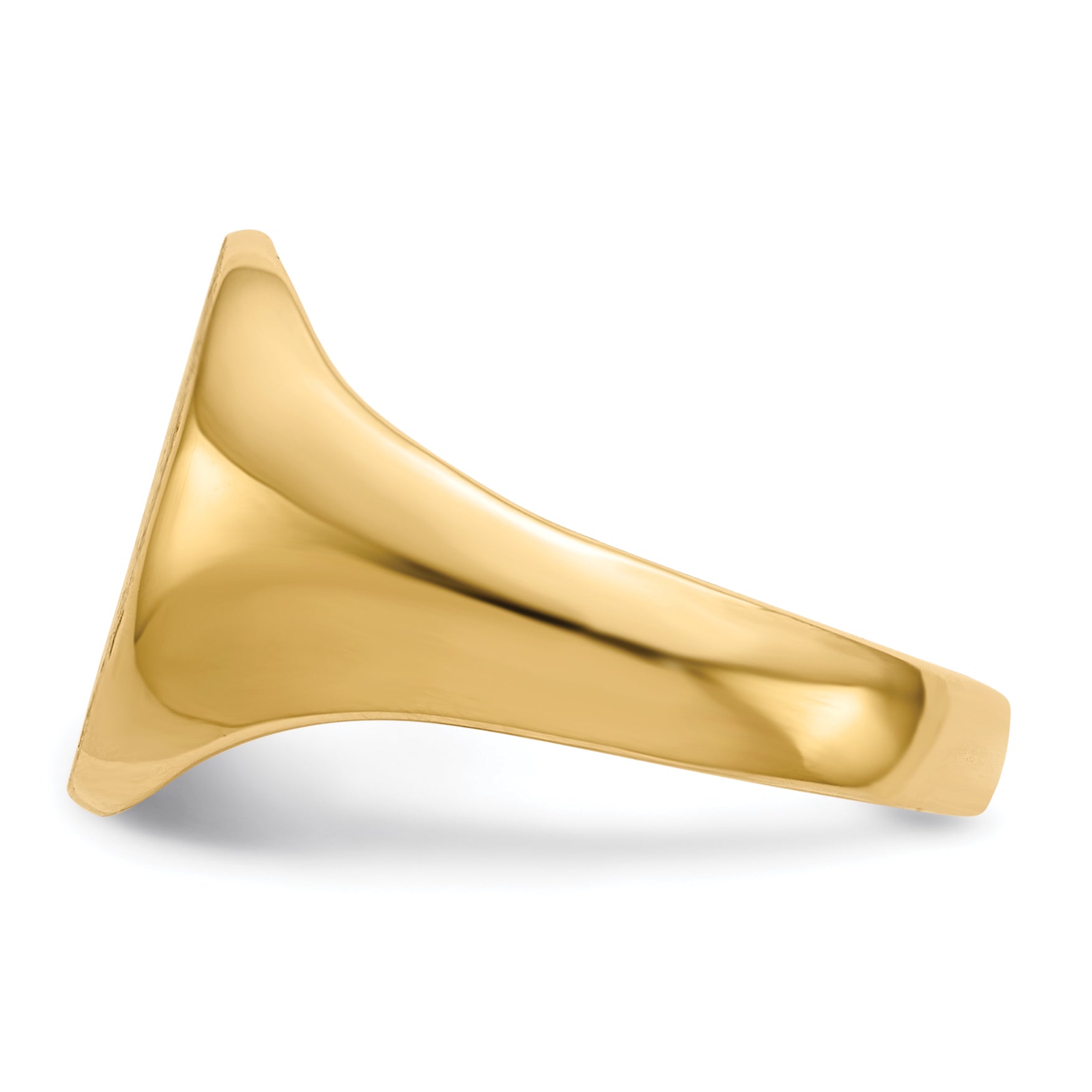14k 10.5x12.0mm Oval Closed Back Signet Ring RS141