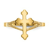 14k Polished Cross Ring D77