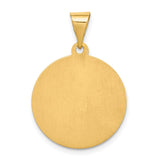 14K Polished and Satin Hollow St. Maria Goretti Medal Round Pendant XR1692