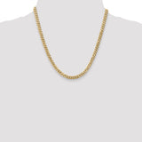 14K 26 inch 5.75mm Flat Beveled Curb with Lobster Clasp Chain FBU140