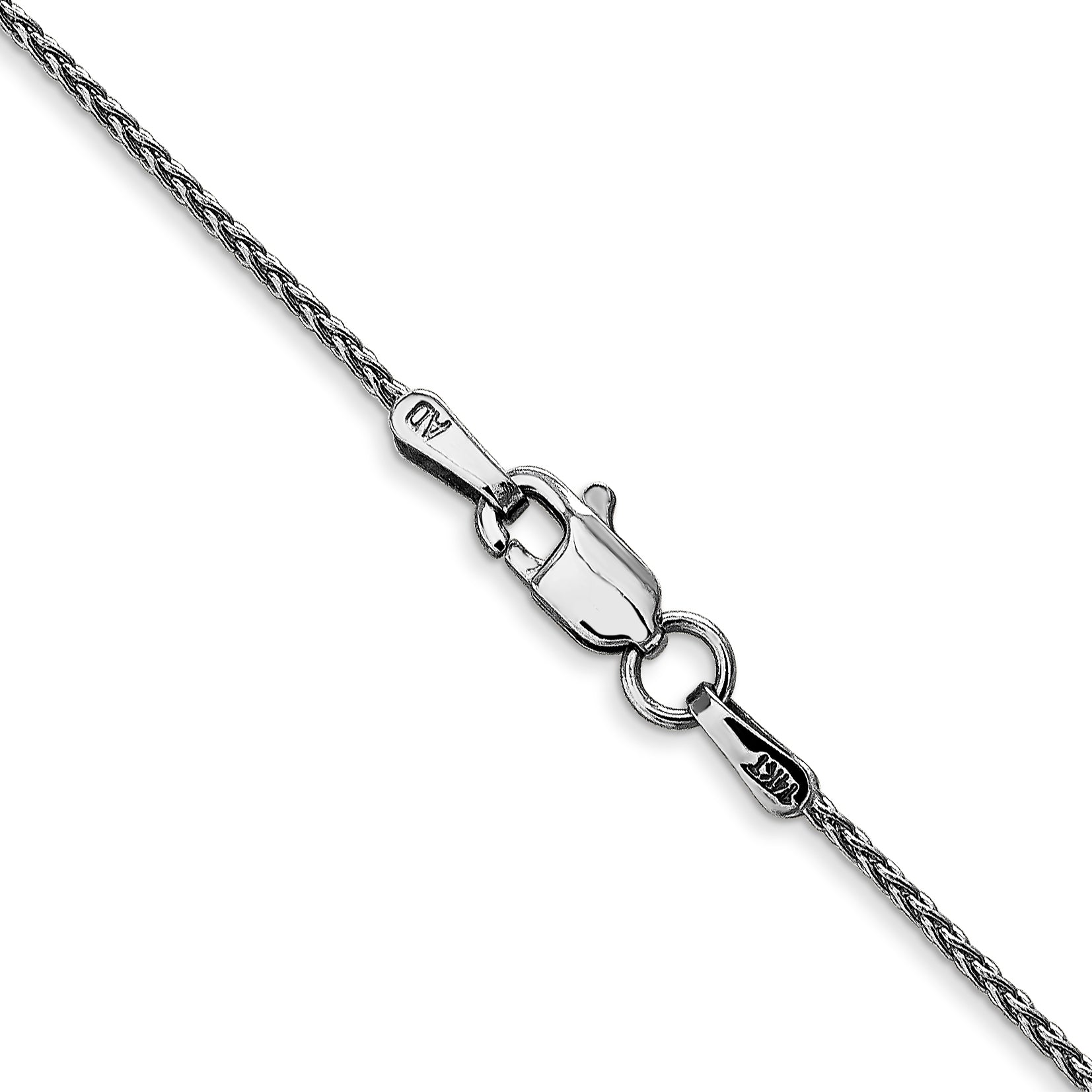 14K White Gold 10 inch 1.2mm Parisian Wheat with Lobster Clasp Anklet PEN261