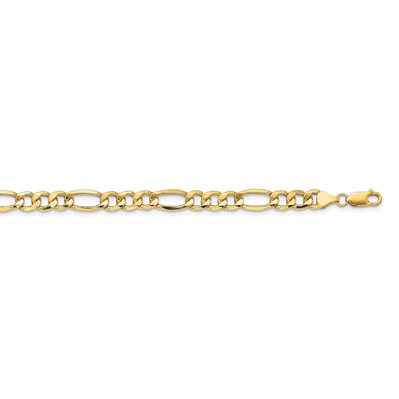 14K 26 inch 8.5mm Semi-Solid Figaro with Lobster Clasp Chain BC190