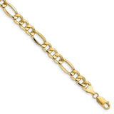 14K 26 inch 8.5mm Semi-Solid Figaro with Lobster Clasp Chain BC190
