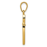 14K Polished Cross With Tapered Ends Pendant K5530
