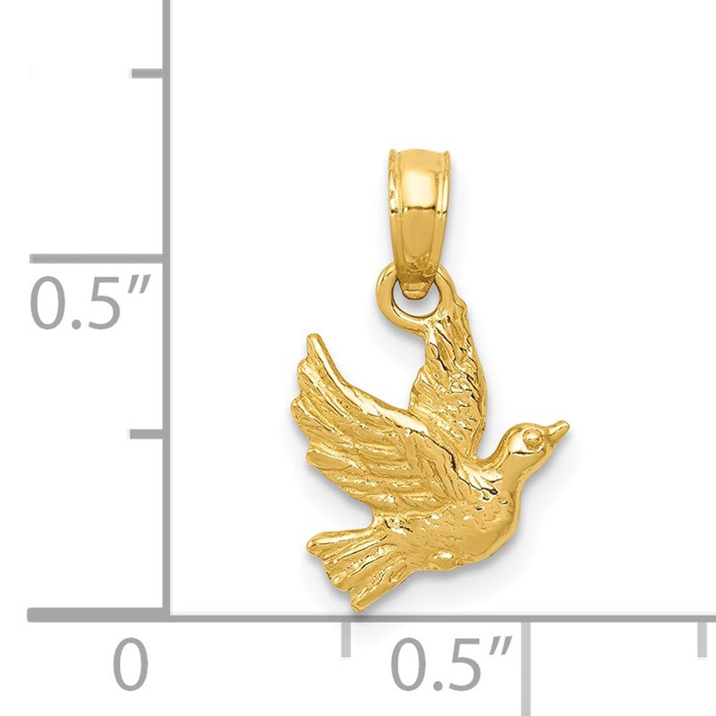 14K Flying Dove Pendant D4210
