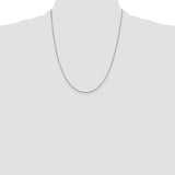 14K White Gold 26 inch .95mm Box with Lobster Clasp Chain WLB095