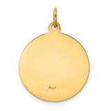 14k Polished and Satin Solid Our Lady of Perpetual Help Medal Round Pendant XR643