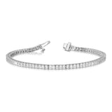 14k White Gold Complete 6.6 carat Princess VS Diamond 4-prong 7 inch Tennis Bracelet X10024WVS