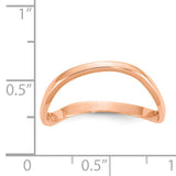 14K Rose Gold Polished Wave Fashion Thumb Ring Size 9 K5785