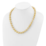 14k 9-12mm Golden South Sea Saltwater Cultured Graduated Baroque Pearl 19 inch Necklace XF746