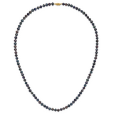 14k 5-6mm Black Near-Round Freshwater Cultured Pearl 16 inch Necklace BPN050