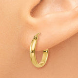 14k 2.75x16mm Polished Tube Hoop Earrings TA231