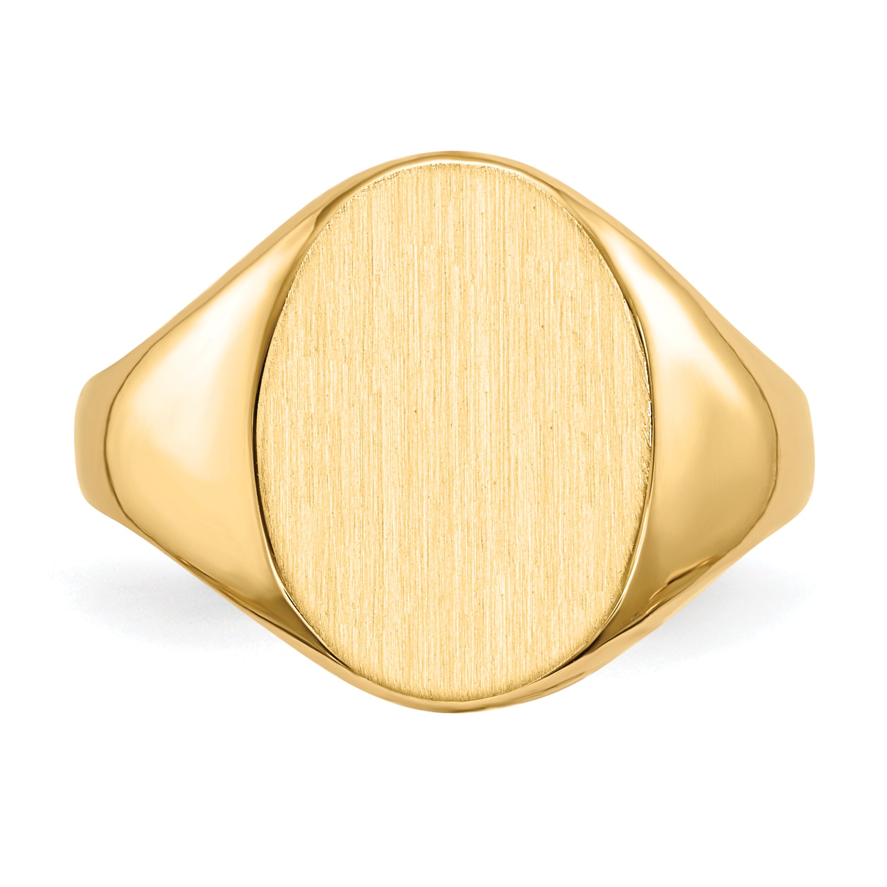 14k 10.0x14.0mm Closed Back Signet Ring RS183