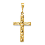 14k Design on Both Sides Reversible Latin Cross Pendant C2728