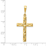 14k Design on Both Sides Reversible Latin Cross Pendant C2728