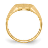 14k 9.5x12.5mm Closed Back Size 4.5 Childs Oval Signet Ring RS182