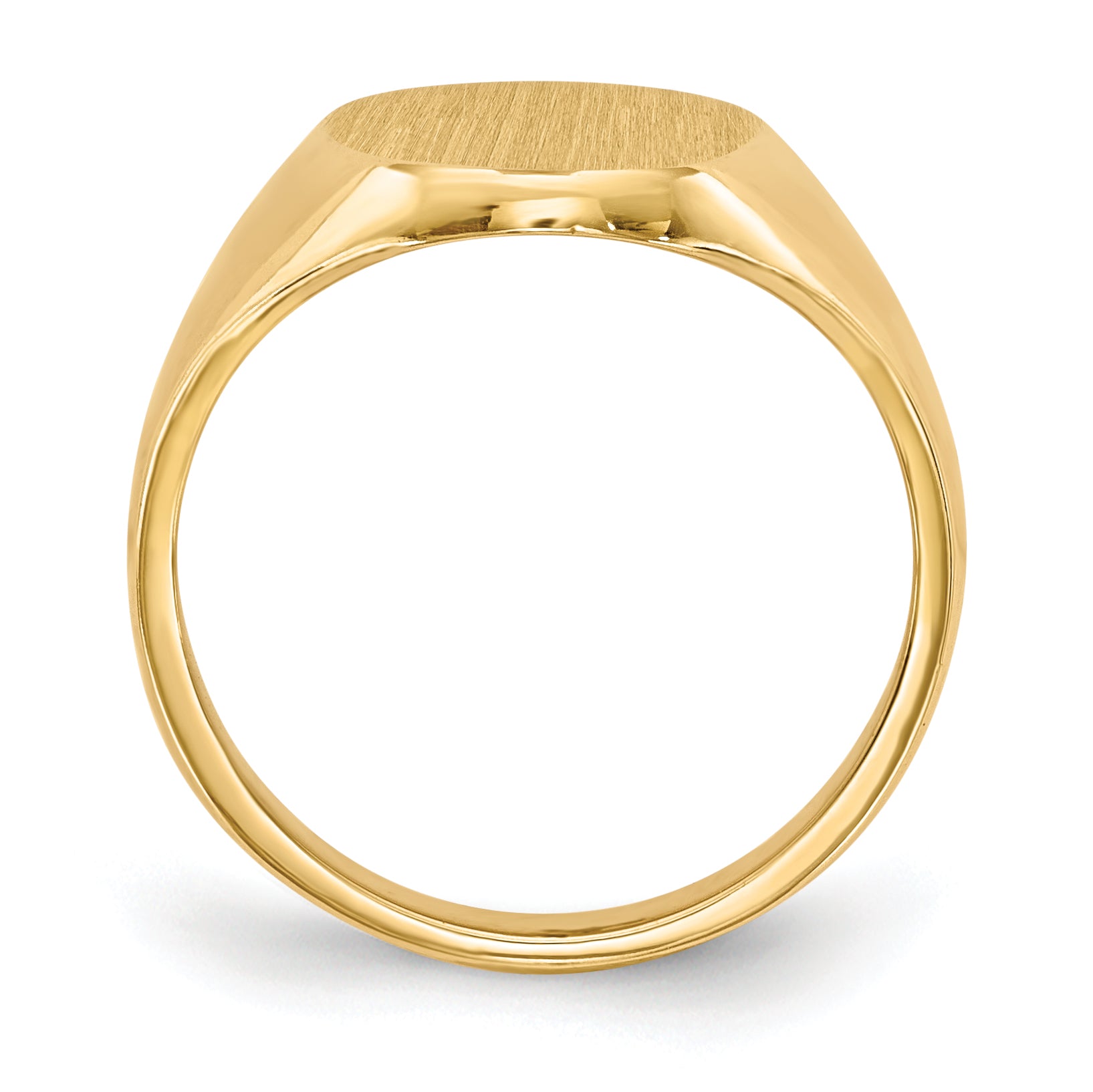 14k 9.5x12.5mm Closed Back Size 4.5 Childs Oval Signet Ring RS182