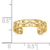 14k Polished and Diamond-cut Toe Ring K5796