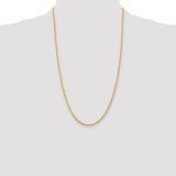14K 10 Inch 2.25mm Diamond-cut Quadruple Rope Lobster Clasp Anklet QTR018