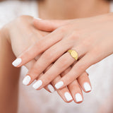 14k 11.0x9.0mm Closed Back Signet Ring RS343