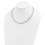 14k Polished 4.5mm Fancy Oval Link 18 inch Necklace SF425