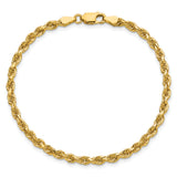 14K 26 inch 3.25mm Diamond-cut Rope with Lobster Clasp Chain 024L