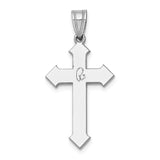 14k White Gold Passion Cross Pendant XK600