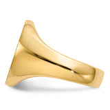14k 14.0x17.5mm Closed Back Mens Signet Ring RS127
