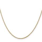 14K 14 inch 1.1mm Ropa with Spring Ring Clasp Chain RPA020