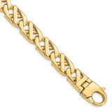 14K 20 inch 10.2mm Hand Polished Fancy Link with Fancy Lobster Clasp Chain LK419