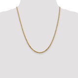 14K 26 inch 2.9mm Flat Beveled Curb with Lobster Clasp Chain FBU080