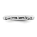 14k White Gold 3mm 5-stone 1/20 carat Diamond Band RM5620