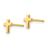 14k Madi K Tiny Cross Childrens Post Earrings GK689
