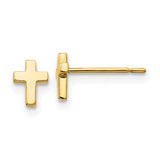 14k Madi K Tiny Cross Childrens Post Earrings GK689