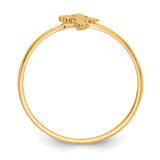14k Polished Cross Ring K5726
