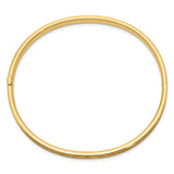 14k 3/16 Diamond-cut Concave 5.00mm Hinged Oval Bangle Bracelet CC3/16