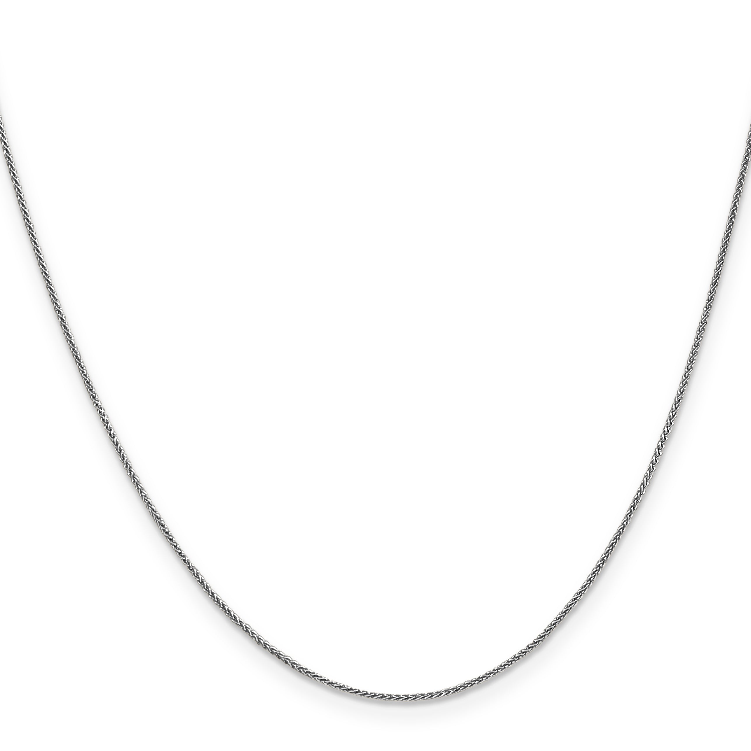 14K White Gold 10 inch .85mm Spiga with Lobster Clasp Anklet PEN95