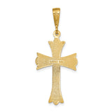 14k Fleur De Lis Cross Pendant C1955