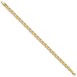 14k 5mm Hollow Double Link 7.25 inch Charm Bracelet SSD1