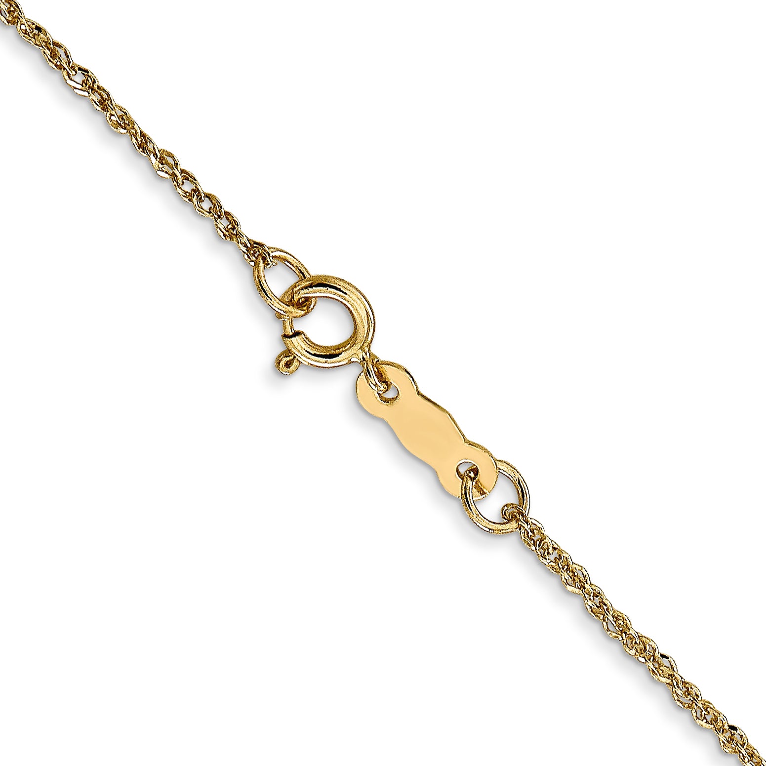 14K 14 inch 1.1mm Ropa with Spring Ring Clasp Chain RPA020
