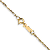 14K 14 inch 1.1mm Ropa with Spring Ring Clasp Chain RPA020