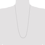 14K White Gold 14 inch .8mm Diamond-cut Cable with Lobster Clasp Chain PEN192L