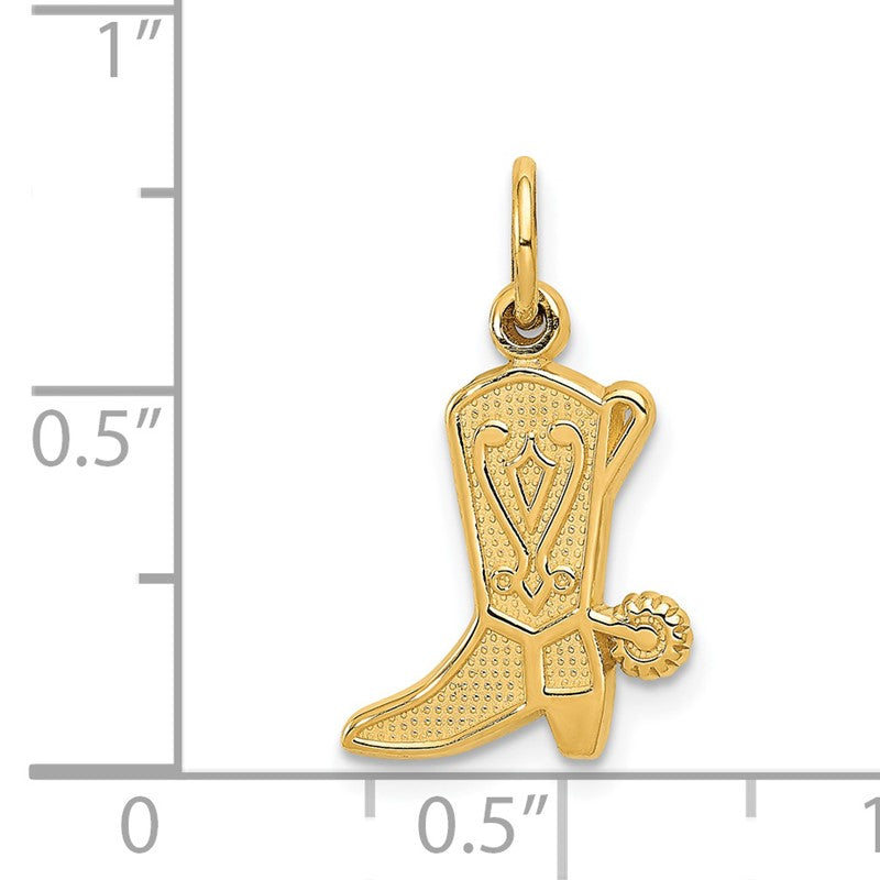 14k Cowboy Boot with Spur Charm C458